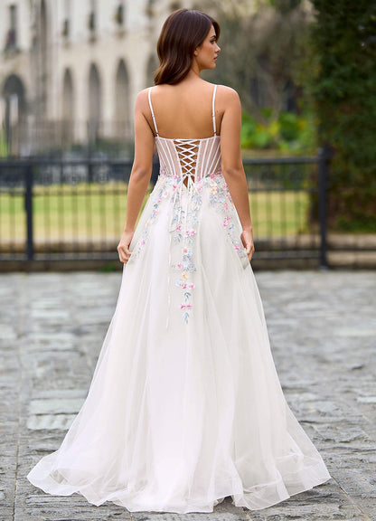 Juniper Ivory A-Line Prom Dress