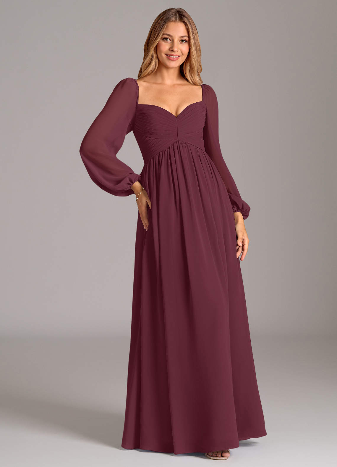 Bella Wine Maxi Dress