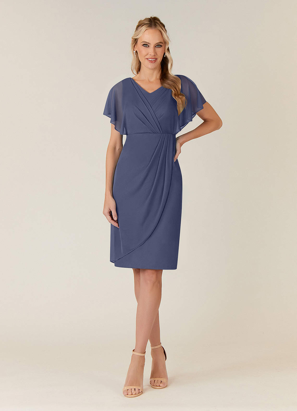 Stormy Sheath Pleated Mesh Dress