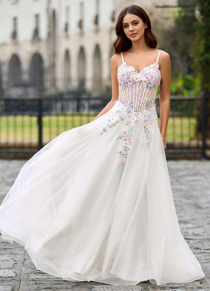 Juniper Ivory A-Line Prom Dress