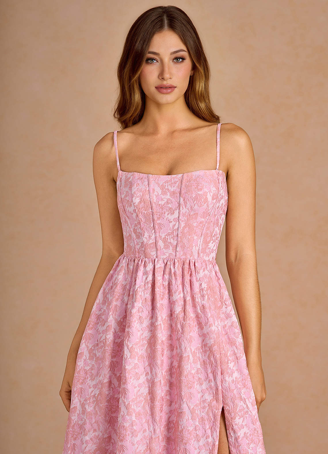 Soline Pink Multi Maxi Dress
