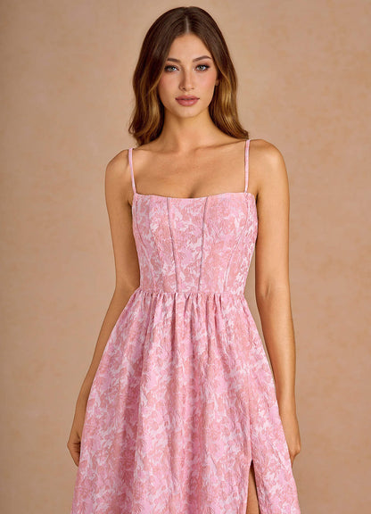 Soline Pink Multi Maxi Dress