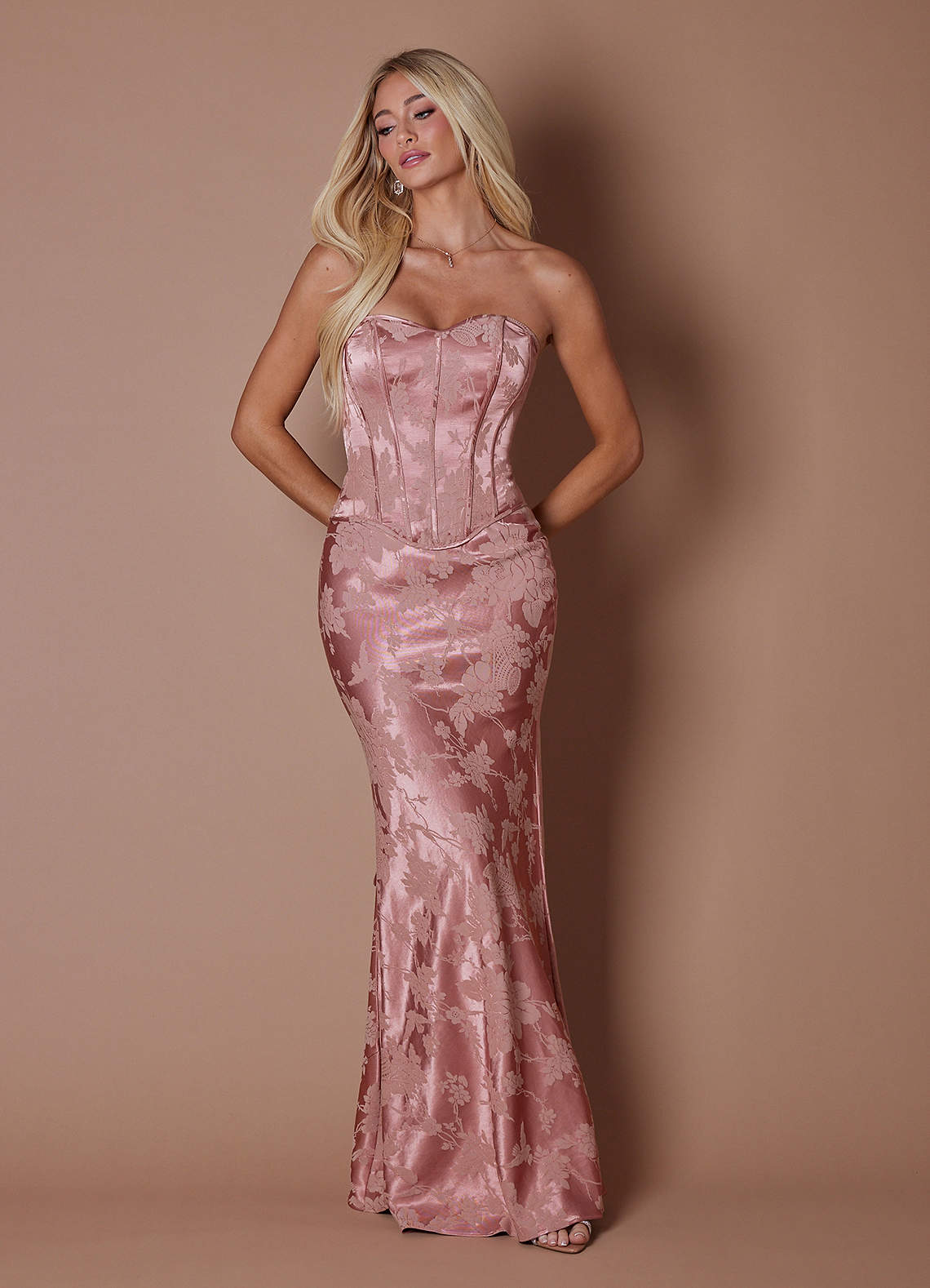 Alicia Rosewood Pink Two Piece Dress