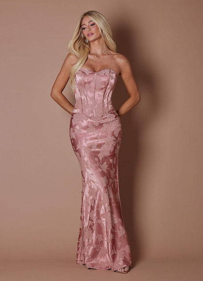 Alicia Rosewood Pink Two Piece Dress