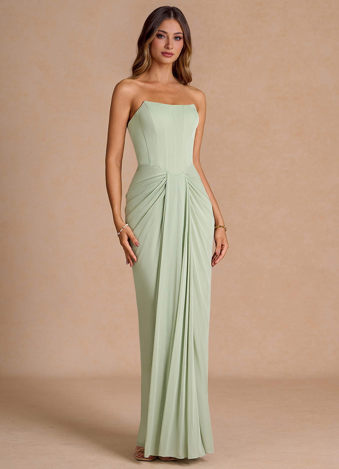 Anais Light Green Maxi Dress  Dress