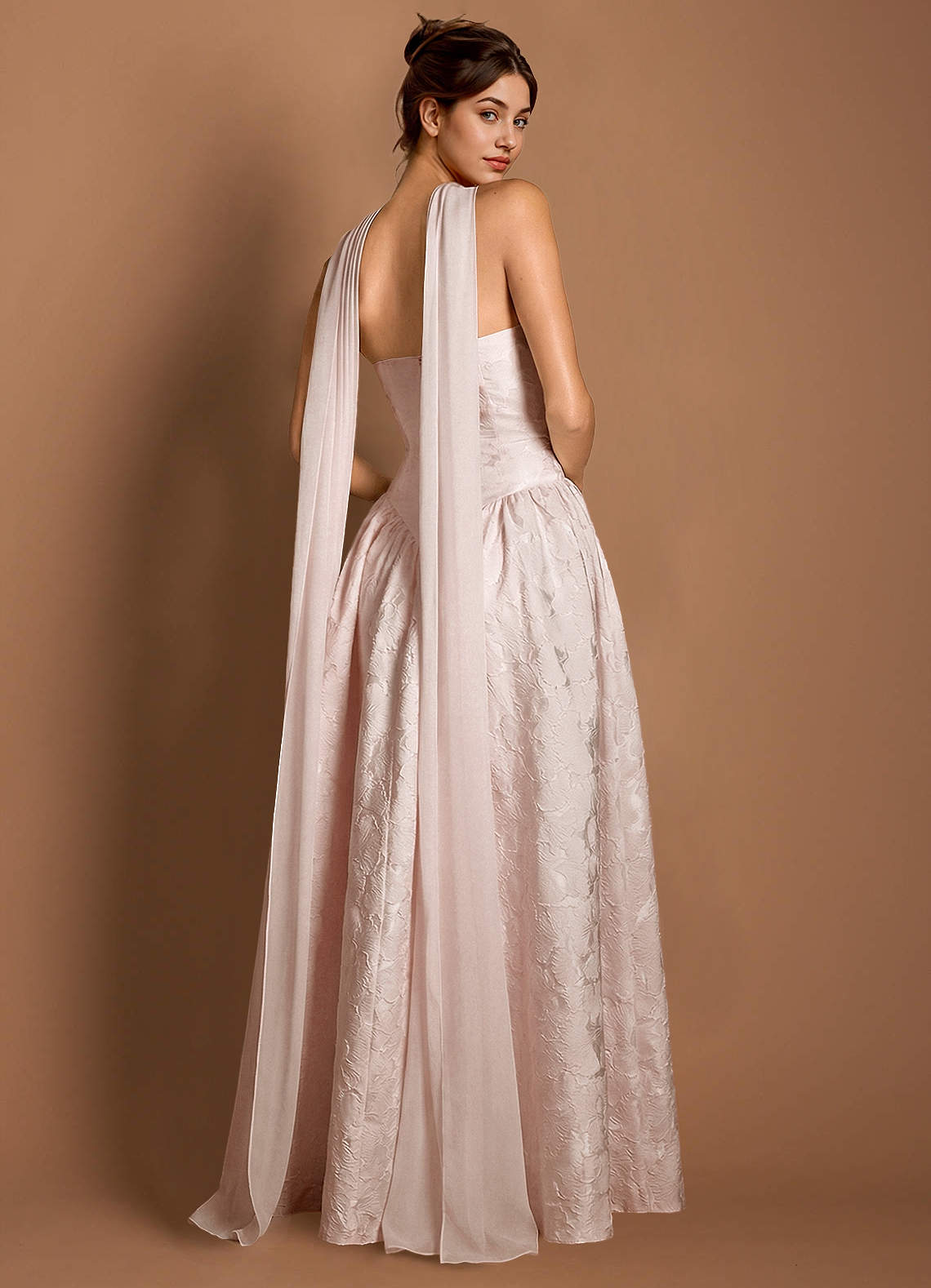 Astra Baby Pink Maxi Dress