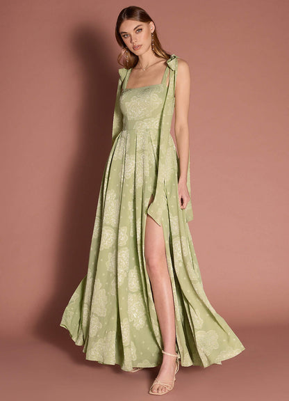Anesa Celadon Bow Maxi Dress