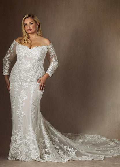 Diamond White Mermaid Sequins Tulle Dress