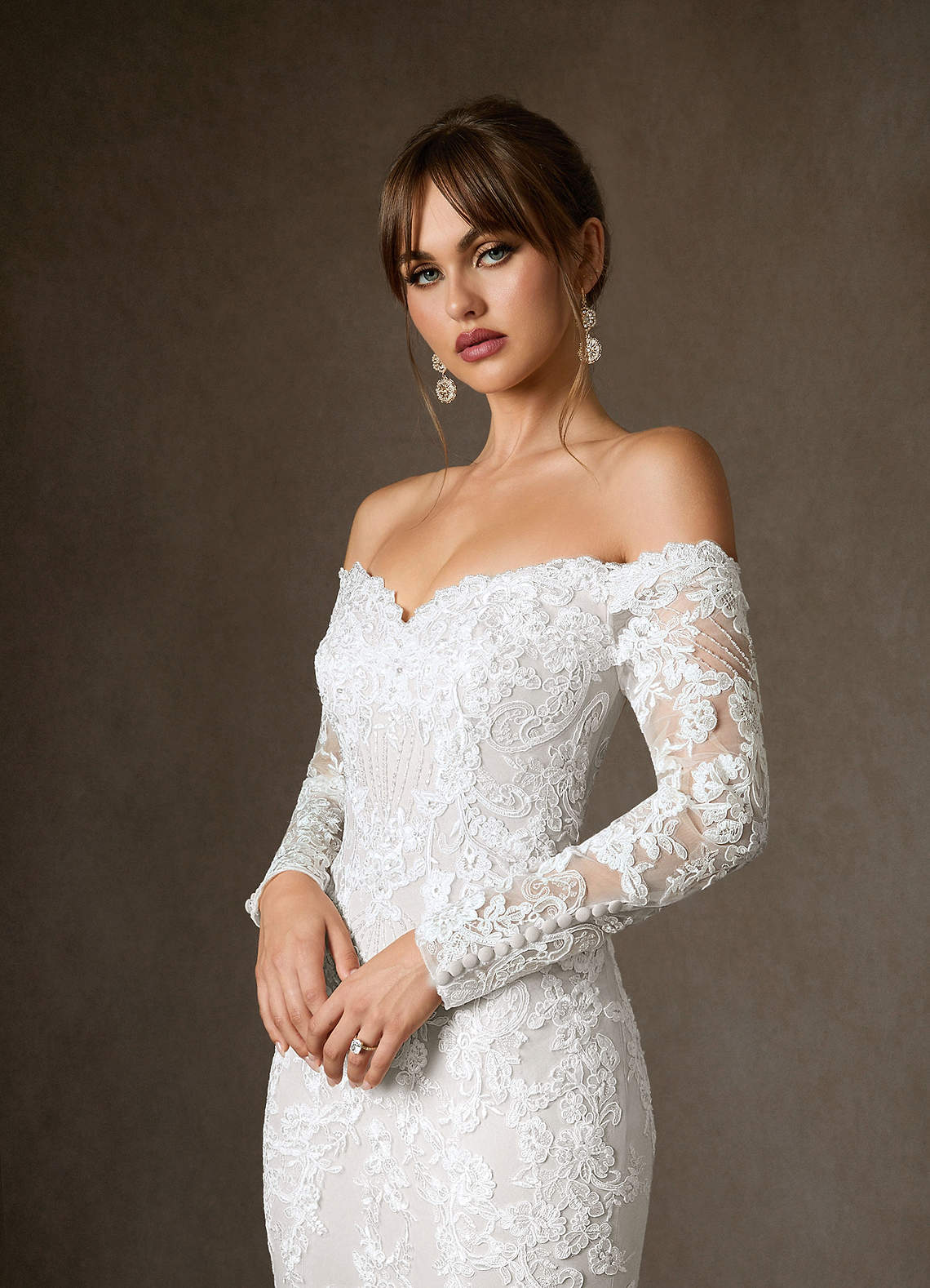 Diamond White Mermaid Sequins Tulle Dress