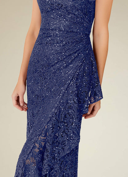 Stormy Sheath Sequins Lace Dress
