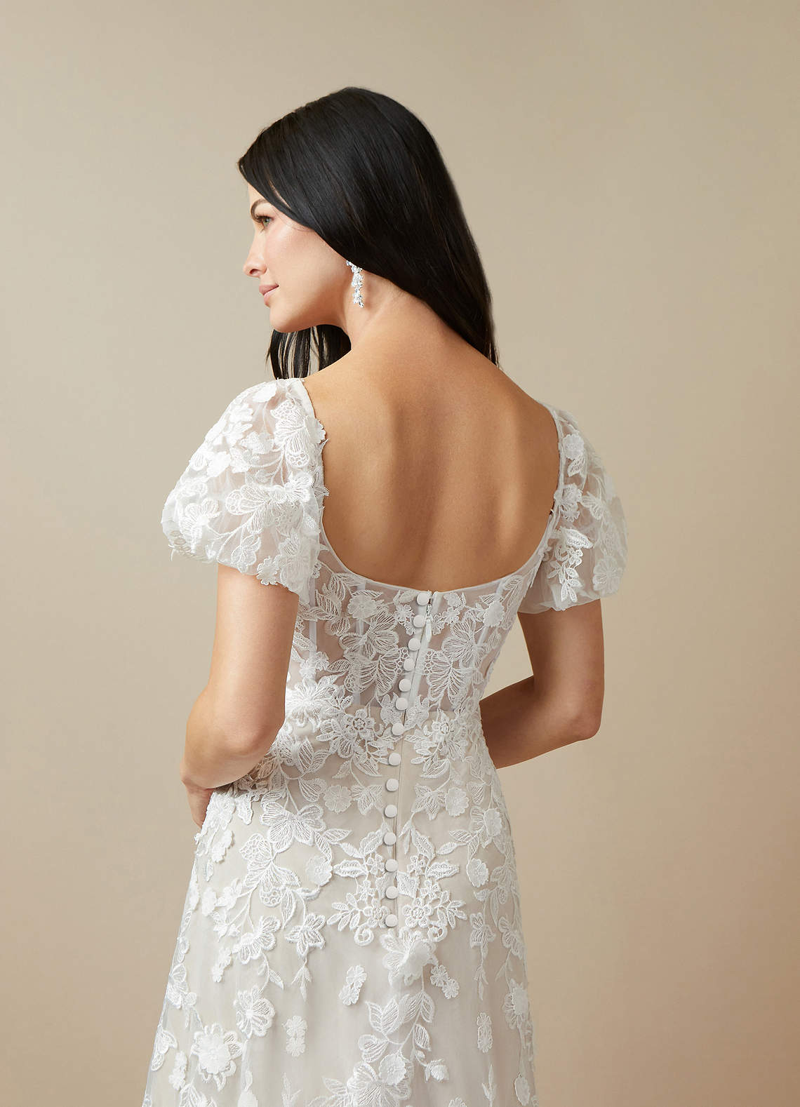 Diamond White Champagne A-Line Sweetheart Lace Dress