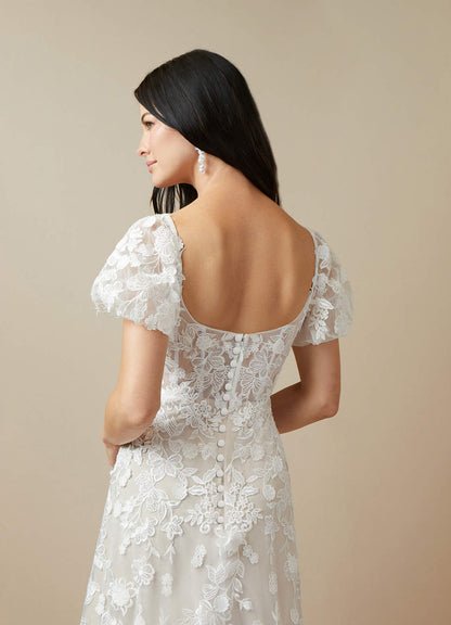 Diamond White Champagne A-Line Sweetheart Lace Dress