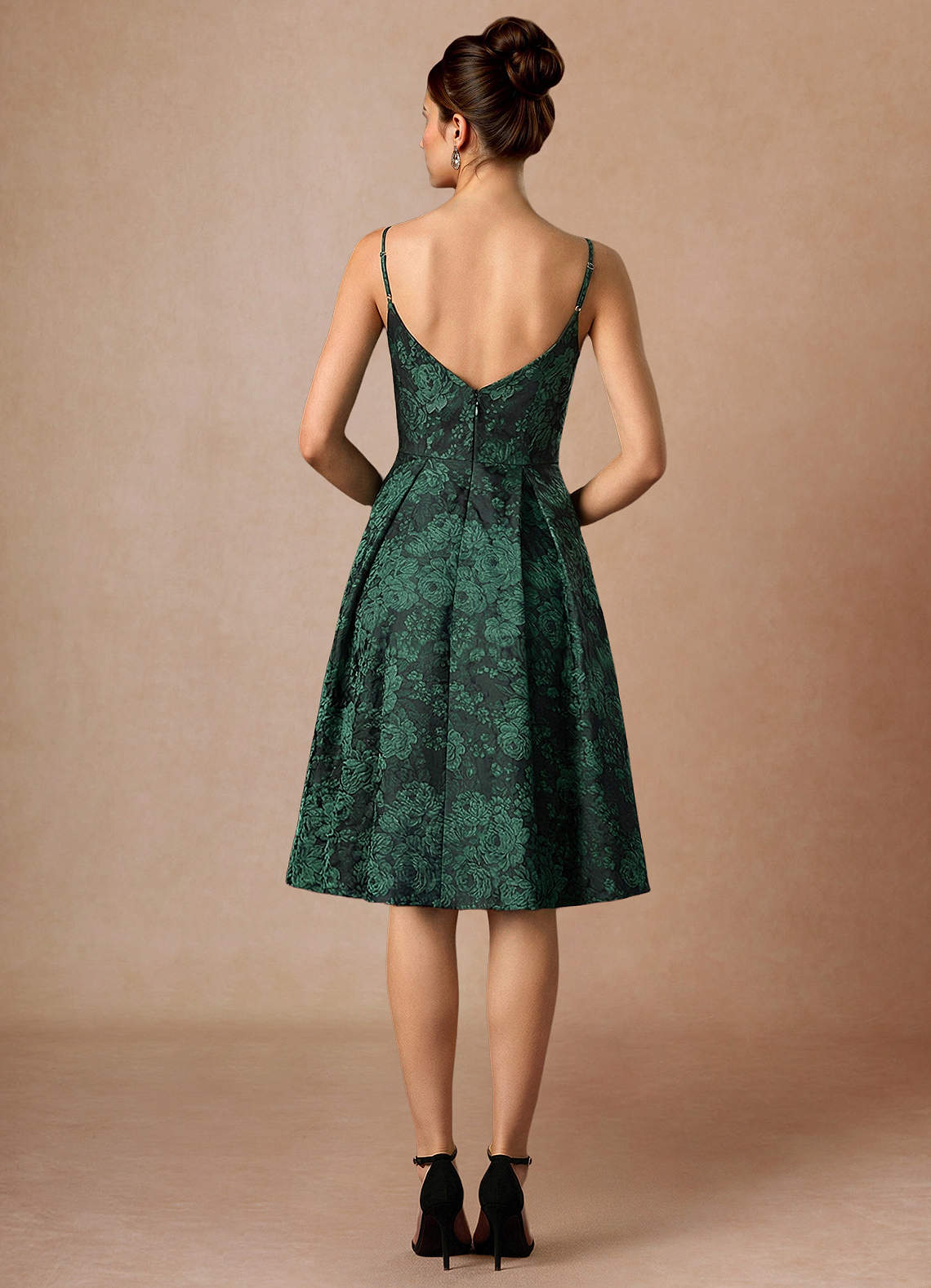 Wendy Black Emerald Midi Dress