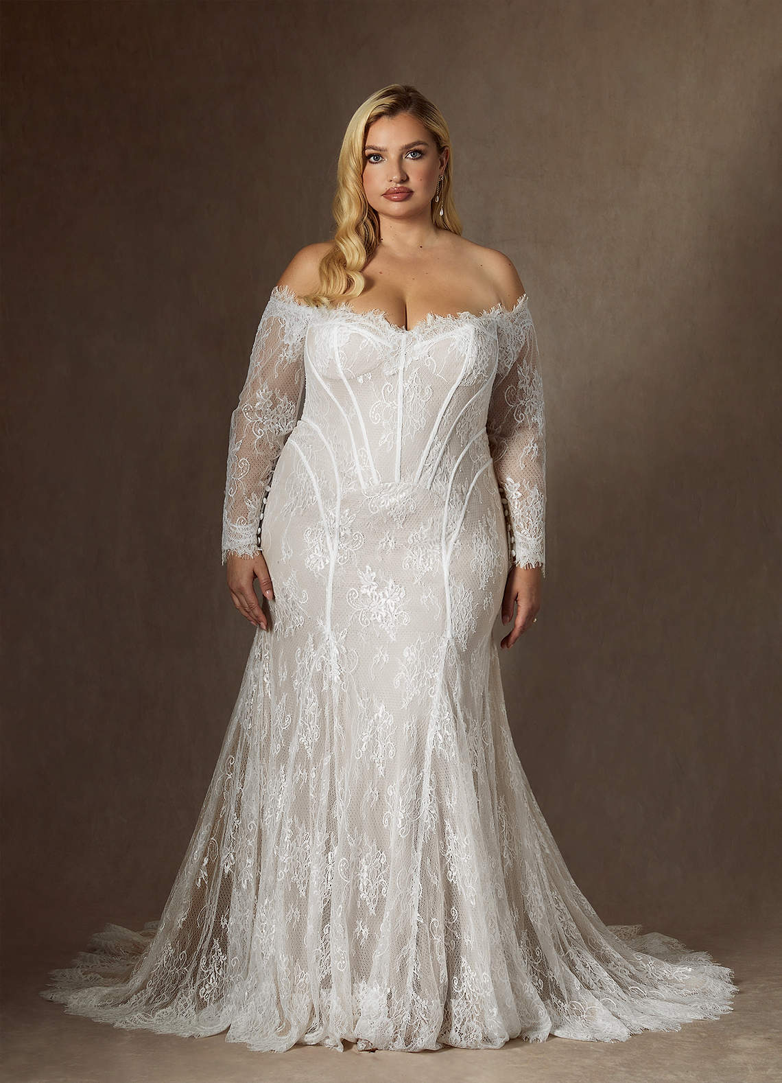 Diamond White Mermaid Off the Shoulder Tulle Dress