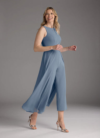 Twilight Jumpsuit/Pantsuit Pleated Stretch Crepe Dress