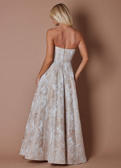 Lory Gold Taupe Gown