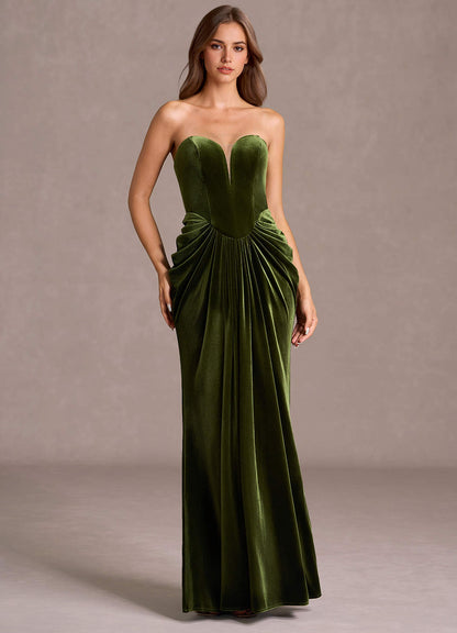 Sylvie Olive Maxi Gown  Dress