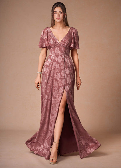 Sasha Vintage Rose A-Line Maxi Dress  Dress