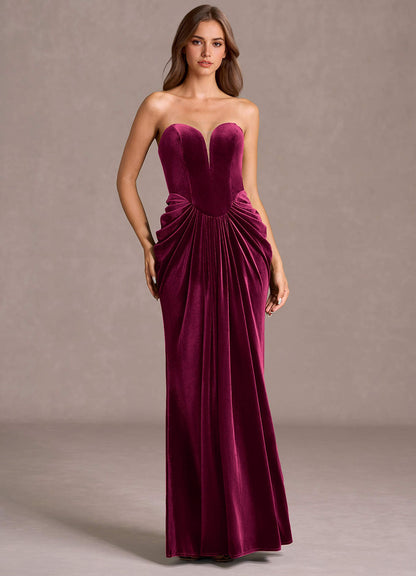 Sylvie Wine Maxi Gown  Dress