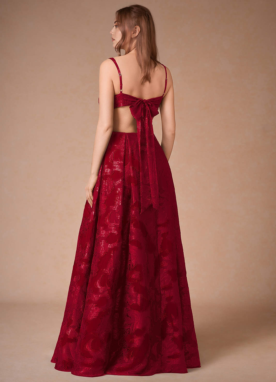 Althea Ruby Red Tie-Back Maxi Dress  Dress