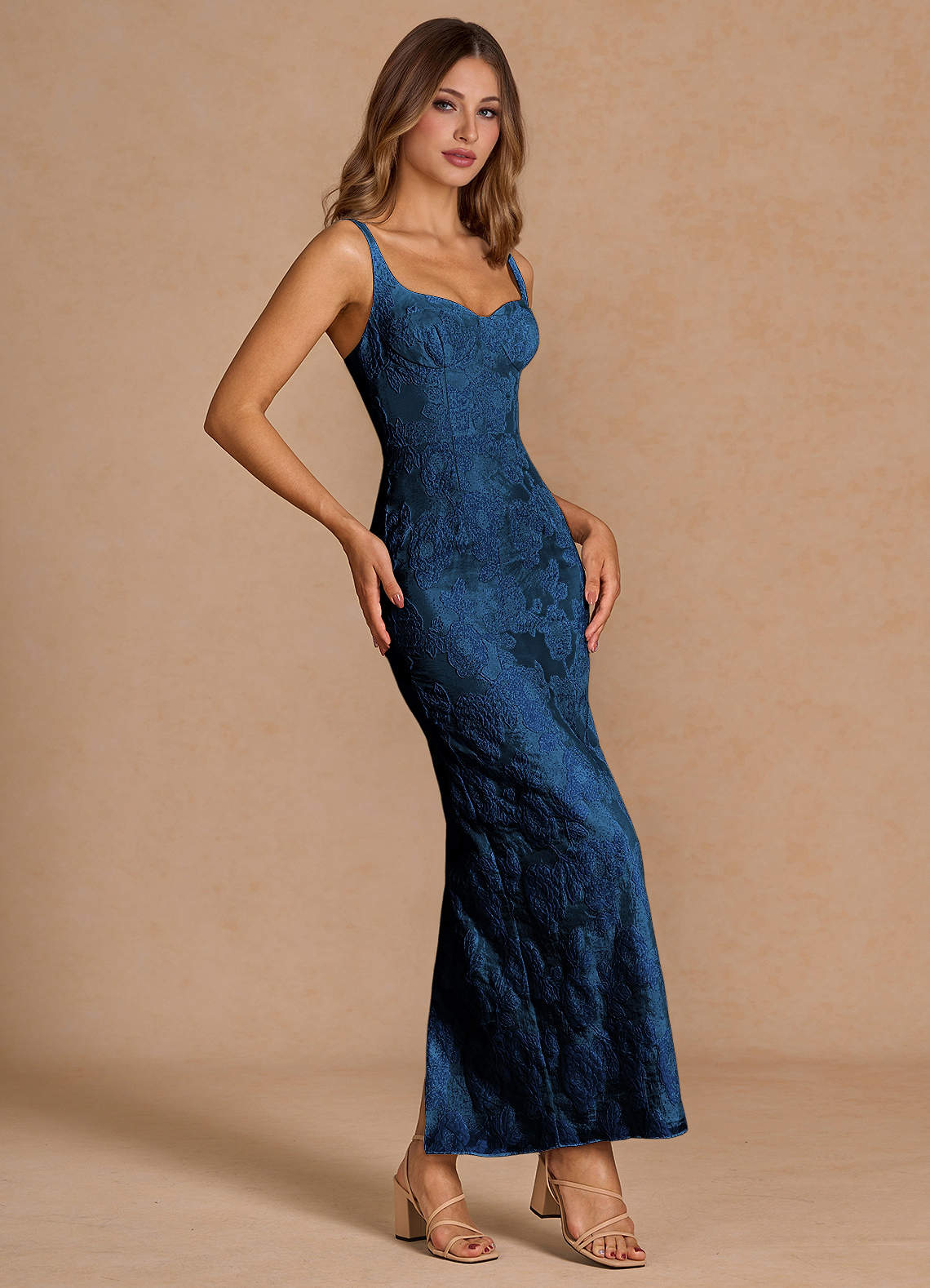 Odette Dark Navy Maxi Dress  Dress