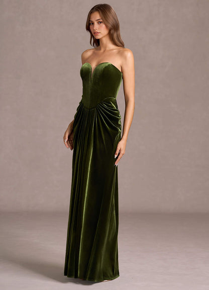 Sylvie Olive Maxi Gown  Dress
