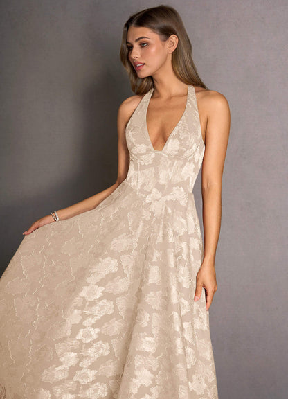 Isabeau Cream Midi Dress  Dress