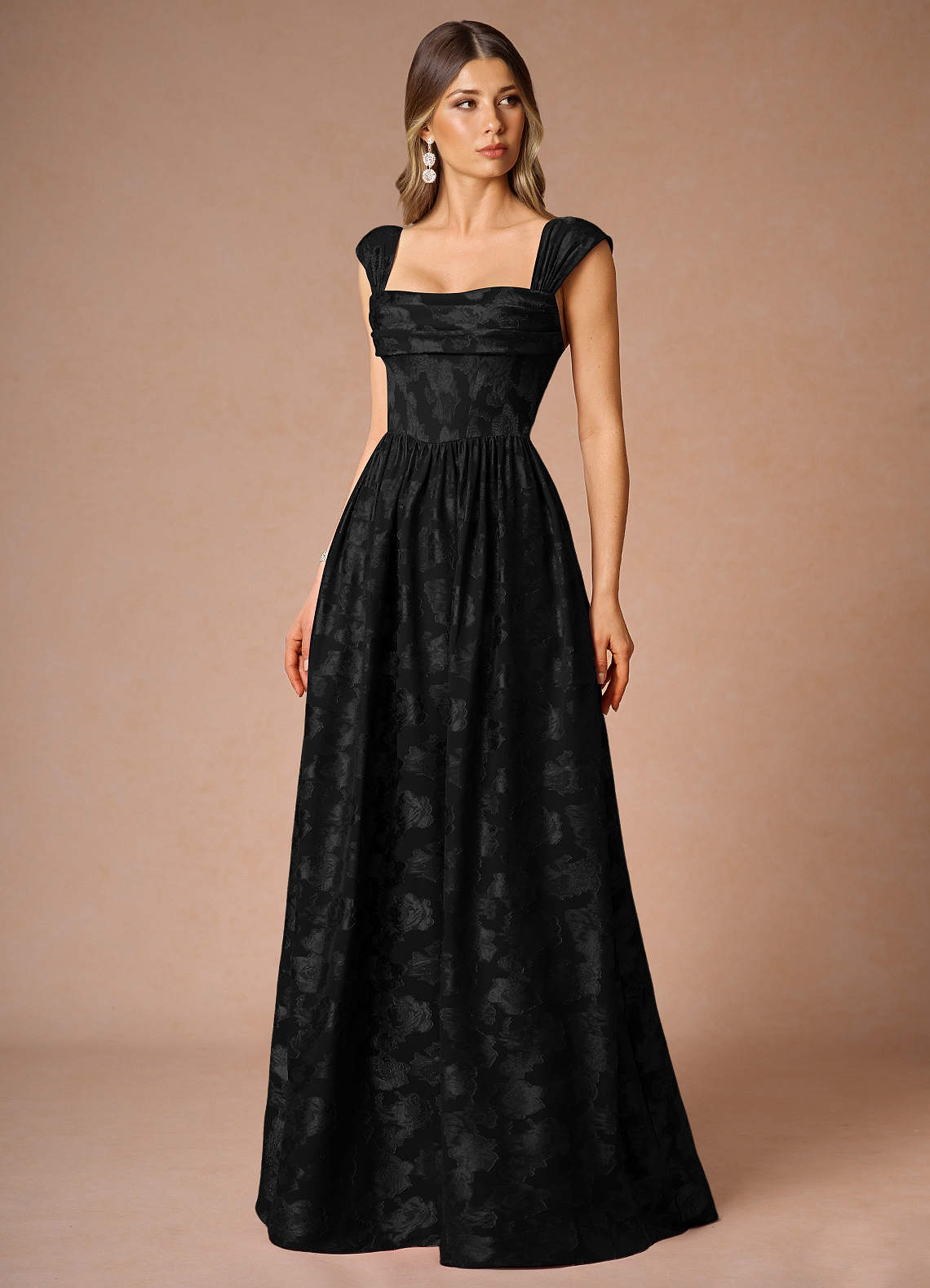 Hazel Black Pleated Maxi Dress  Dress
