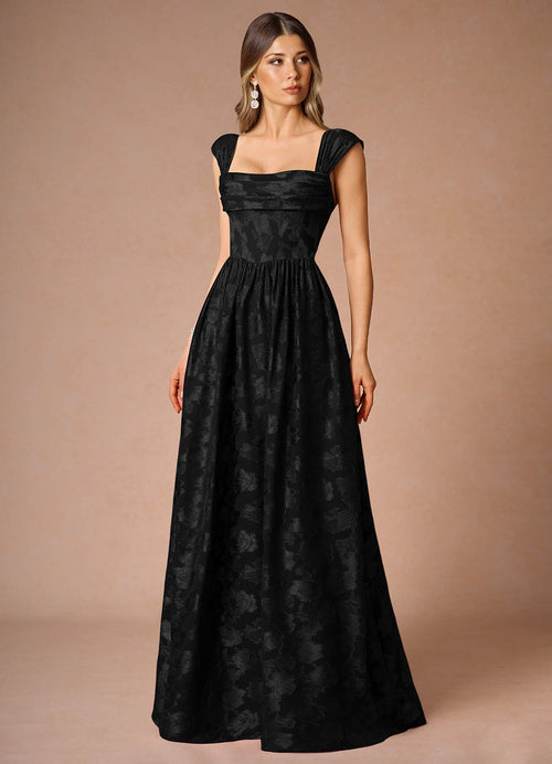 Hazel Black Pleated Maxi Dress  Dress