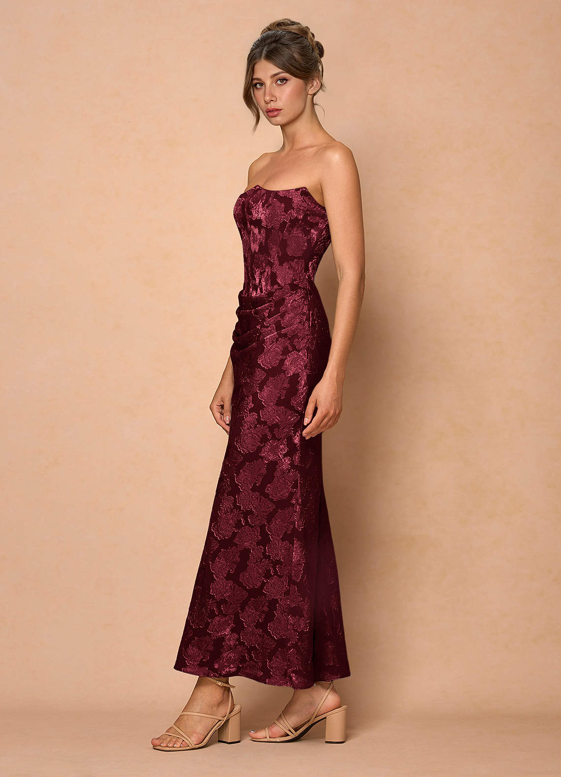 Ezrena Wine Maxi Dress