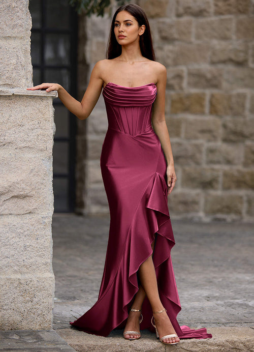 Siren Ankara Red Mermaid Prom Dress