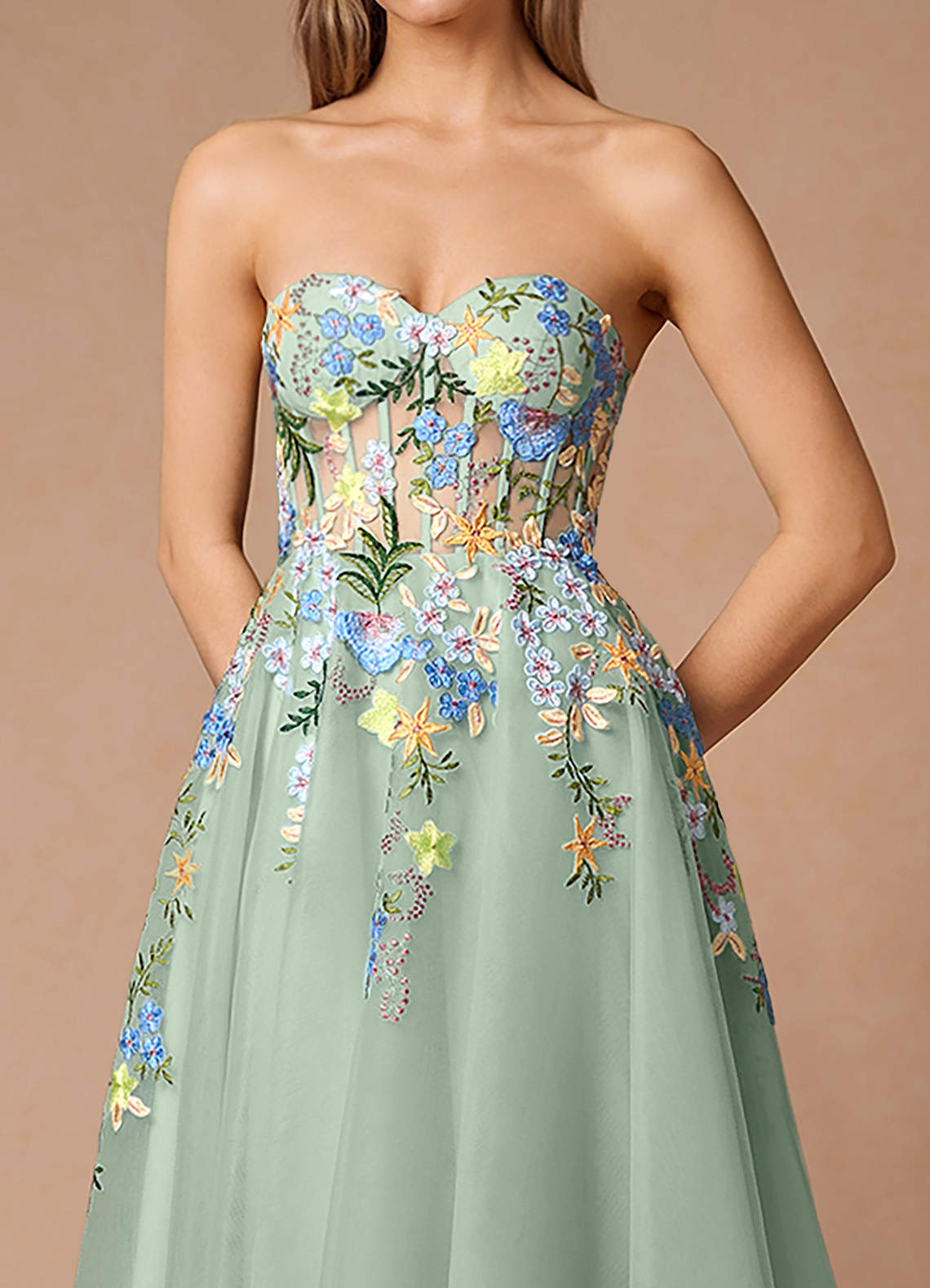 Iverine Pistachio Multi Midi Dress  Dress