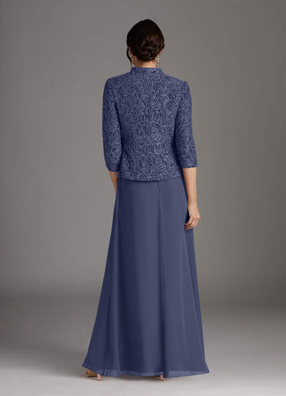 Stormy Sheath Square Neckline Sequins Chiffon Dress