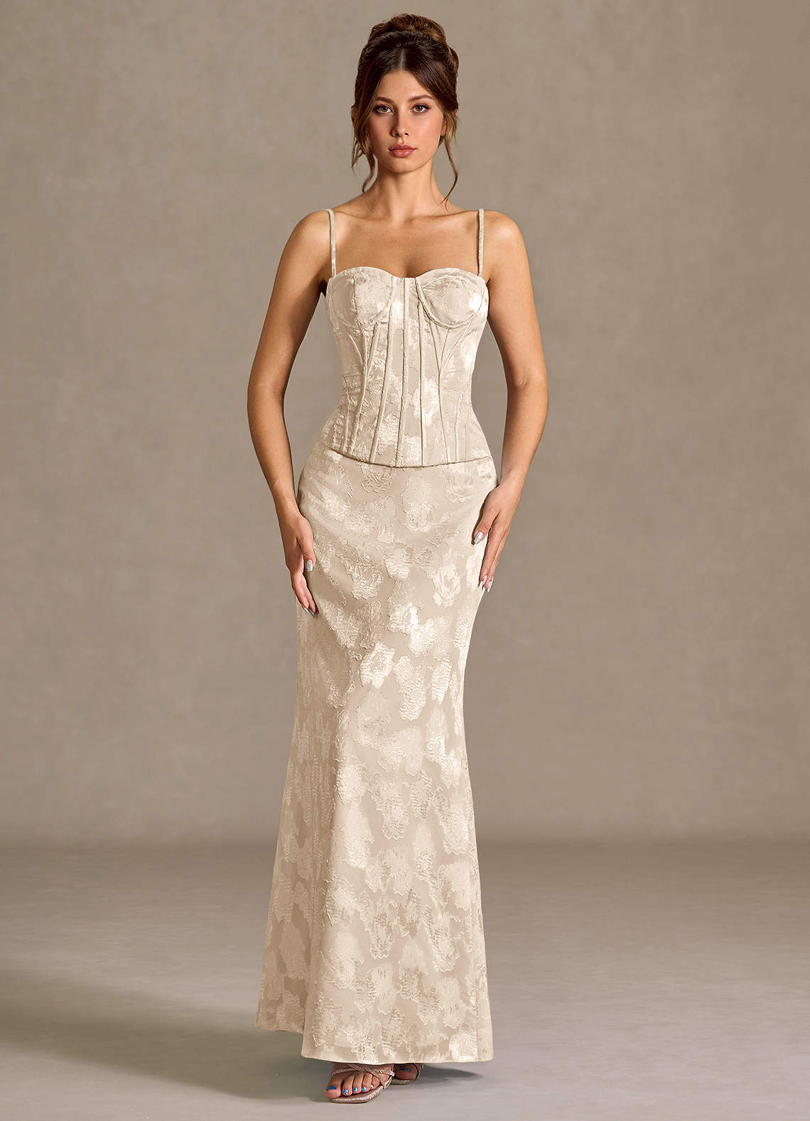 Alyssa Cream Corset Two-Piece Dress  Dress
