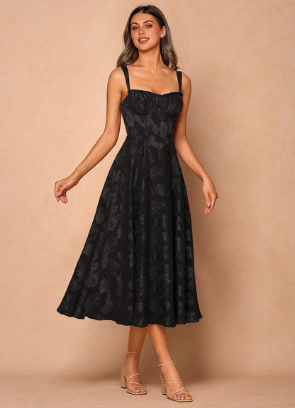 Sylvie Black Midi Dress  Dress