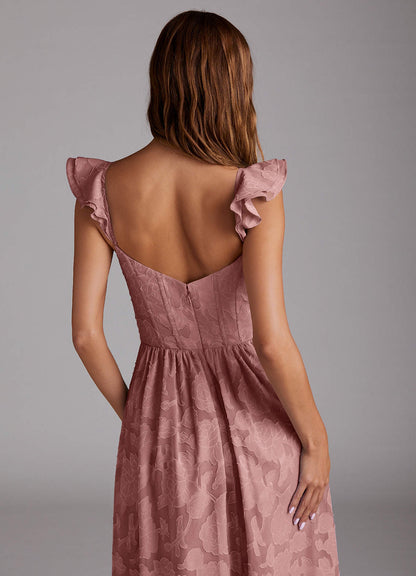 Candice Light Pink Corset Maxi Dress