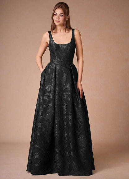 Althea Black Tie-Back Maxi Dress  Dress