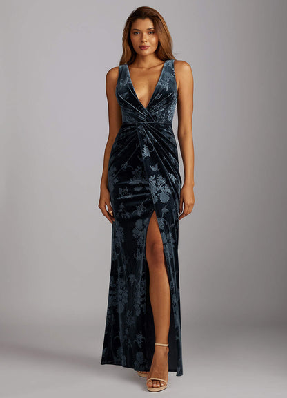 Maliah Midnight Twist Knot Maxi Dress
