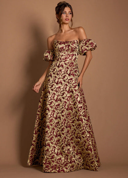 Eowyn Wine Maxi Dress  Dress