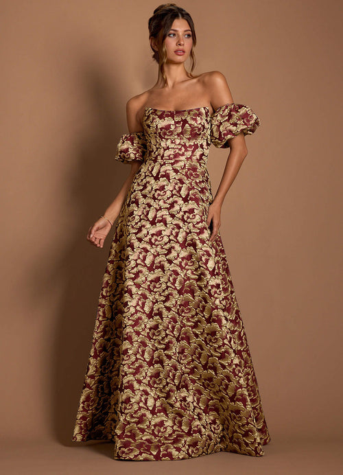 Eowyn Wine Maxi Dress  Dress