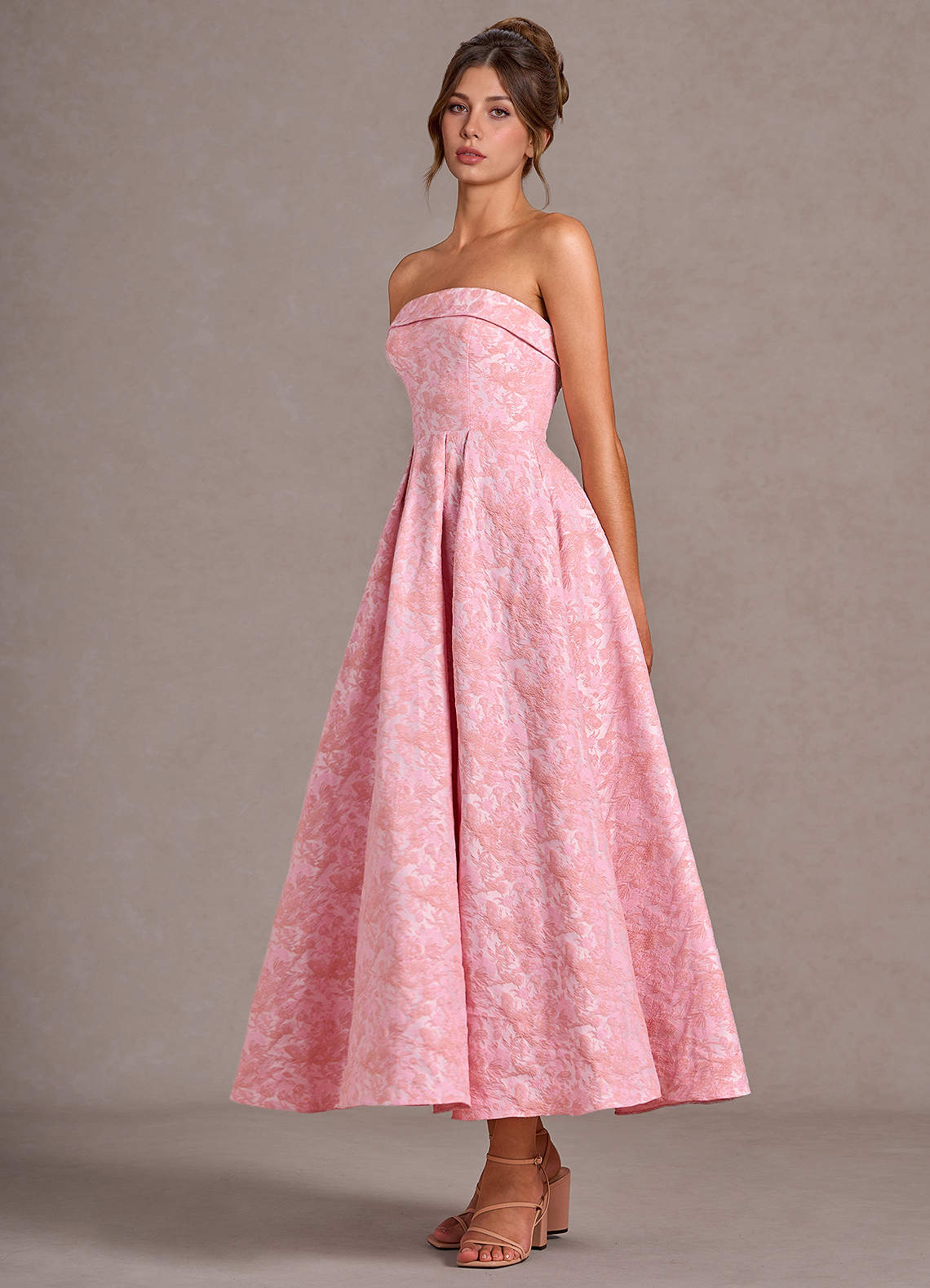 Emberlyn Pink Multi A-Line Maxi Dress  Dress