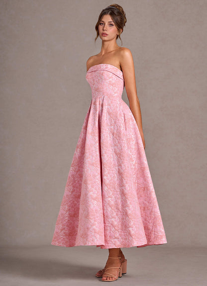 Emberlyn Pink Multi A-Line Maxi Dress  Dress
