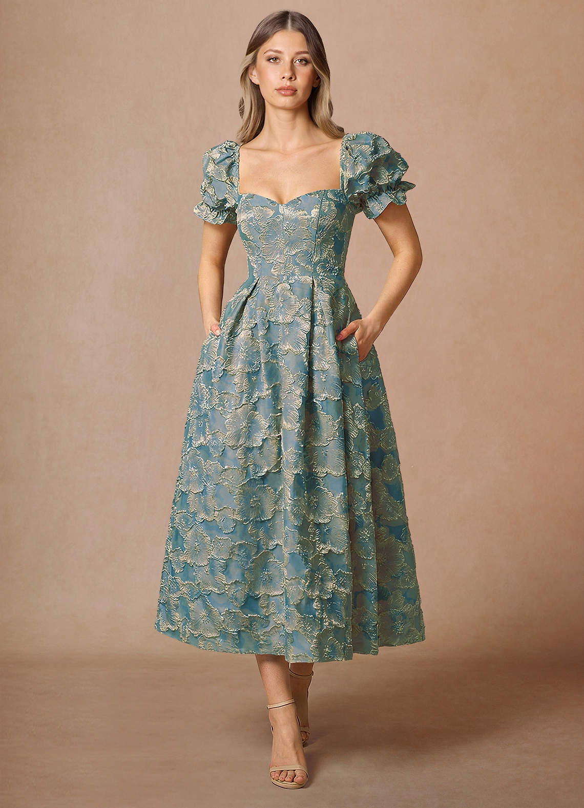 Amy Lake Blue Midi Dress