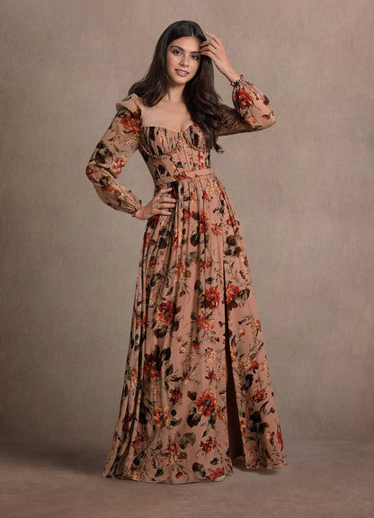 Karla Mauve Multi Maxi Dress