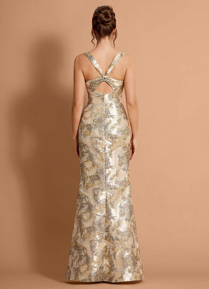 Othelia Gilded Silver Maxi Dress