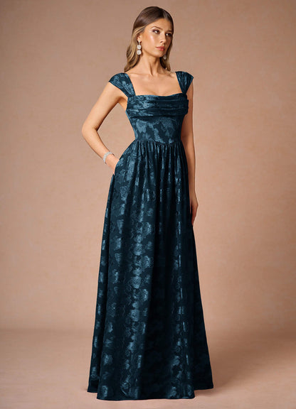 Hazel Navy Pleated Maxi Dress  Dress
