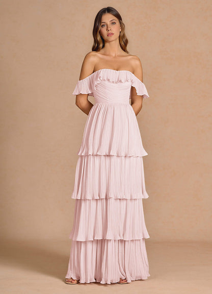 Ianthe Powder Pink Maxi Dress  Dress