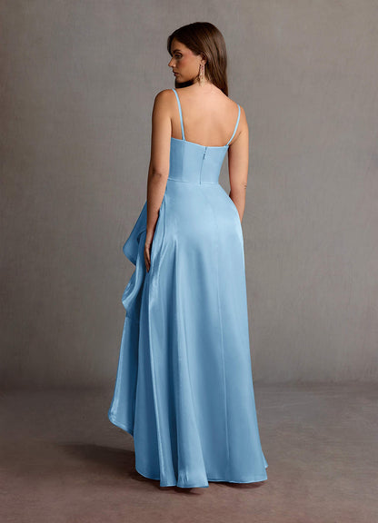 Manon Mint Blue Handkerchief Gown  Dress