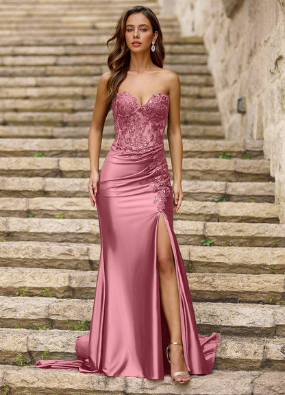 Emblace Dusty Pink Mermaid Prom Dress  Dress