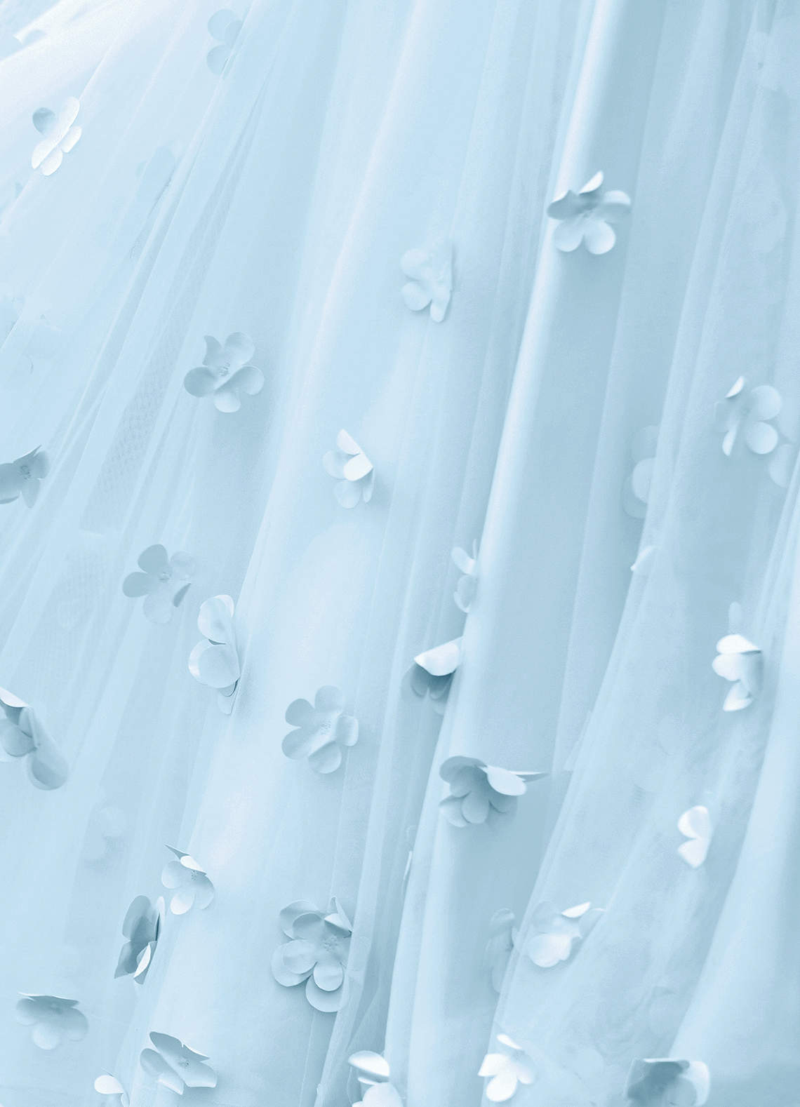Calliope Sky Blue Flower Blossom Prom Dress